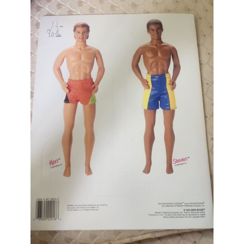 VTG New 1994 Barbie Paper Dolls by Golden Book Barbie Teresa Ken Steven UNCUT - Picture 4 of 6